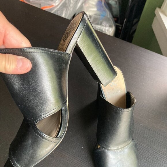 Vince Camuto Mule Black Leather with Heels size 8 - Picture 10 of 13